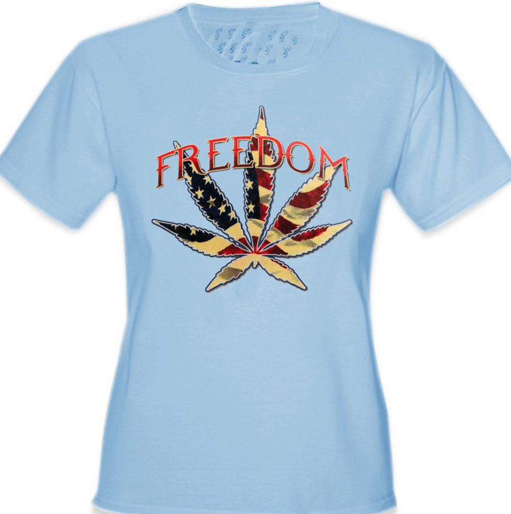 Freedom Pot Leaf Girl's T-Shirt