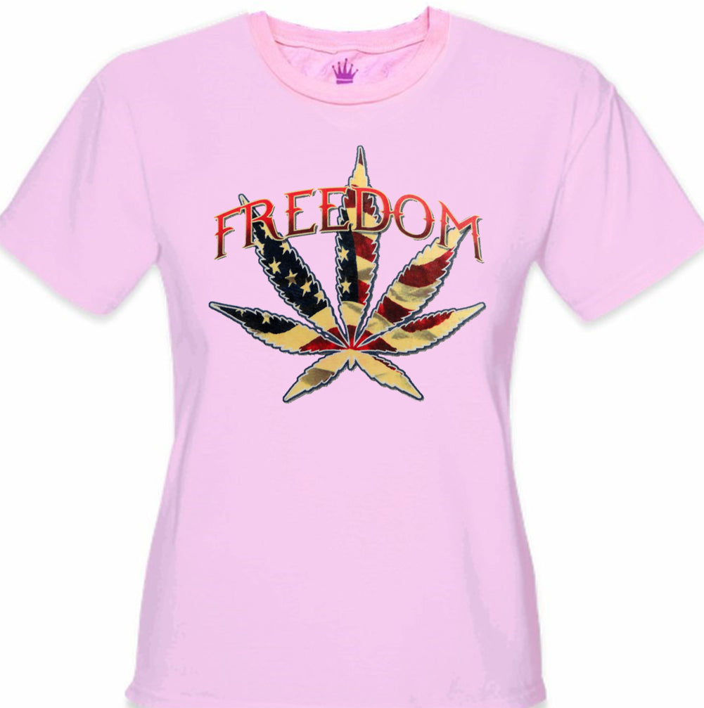 Freedom Pot Leaf Girl's T-Shirt