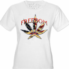Freedom Pot Leaf Girl's T-Shirt