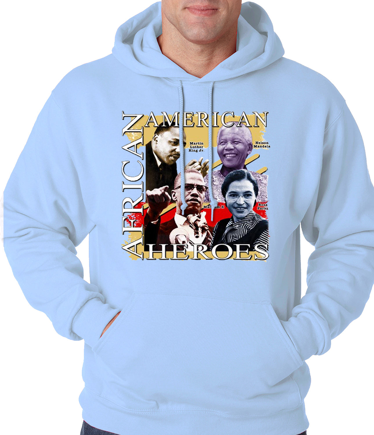 Full Color African American Heroes Adult Hoodie