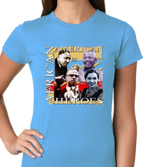 Full Color African American Heroes Ladies T-shirt