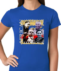 Full Color African American Heroes Ladies T-shirt