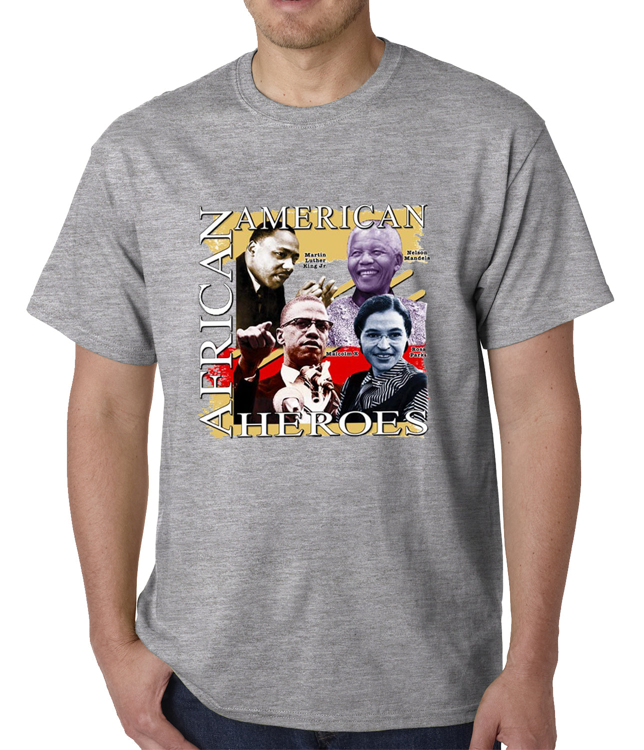 Full Color African American Heroes Mens T-shirt