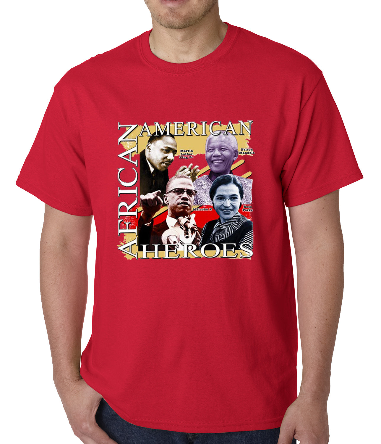 Full Color African American Heroes Mens T-shirt