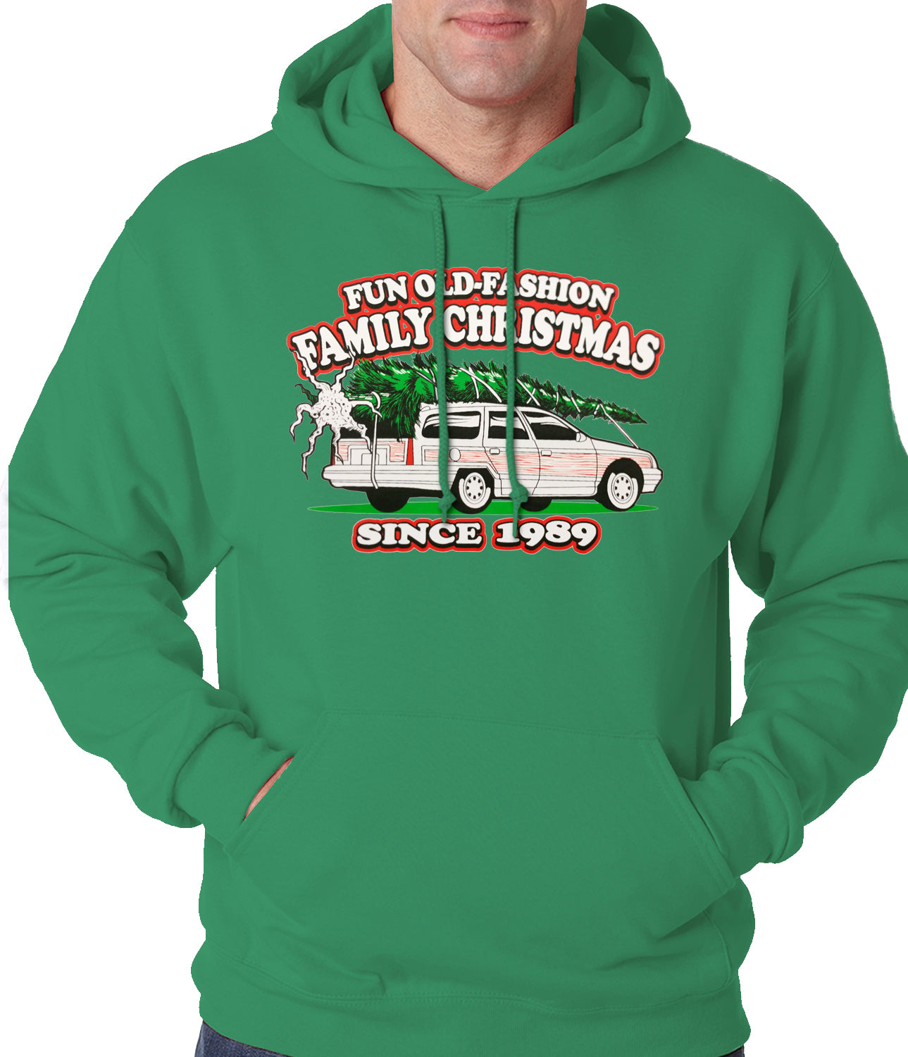 Fun Old-Fashioned Family Christmas Since 1989 Adult Hoodie