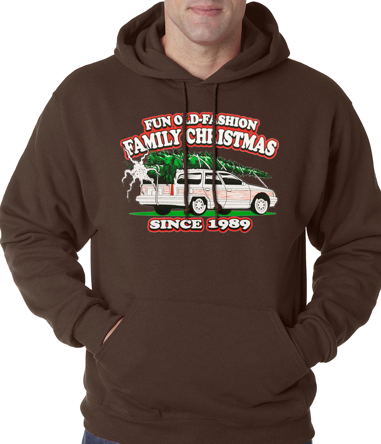 Fun Old-Fashioned Family Christmas Since 1989 Adult Hoodie