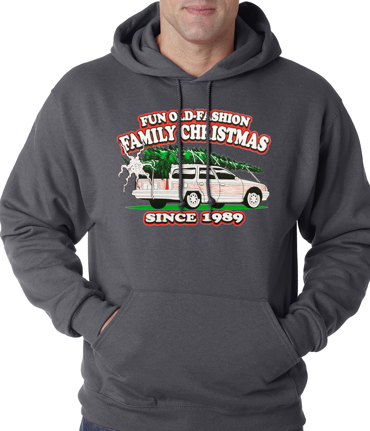 Fun Old-Fashioned Family Christmas Since 1989 Adult Hoodie
