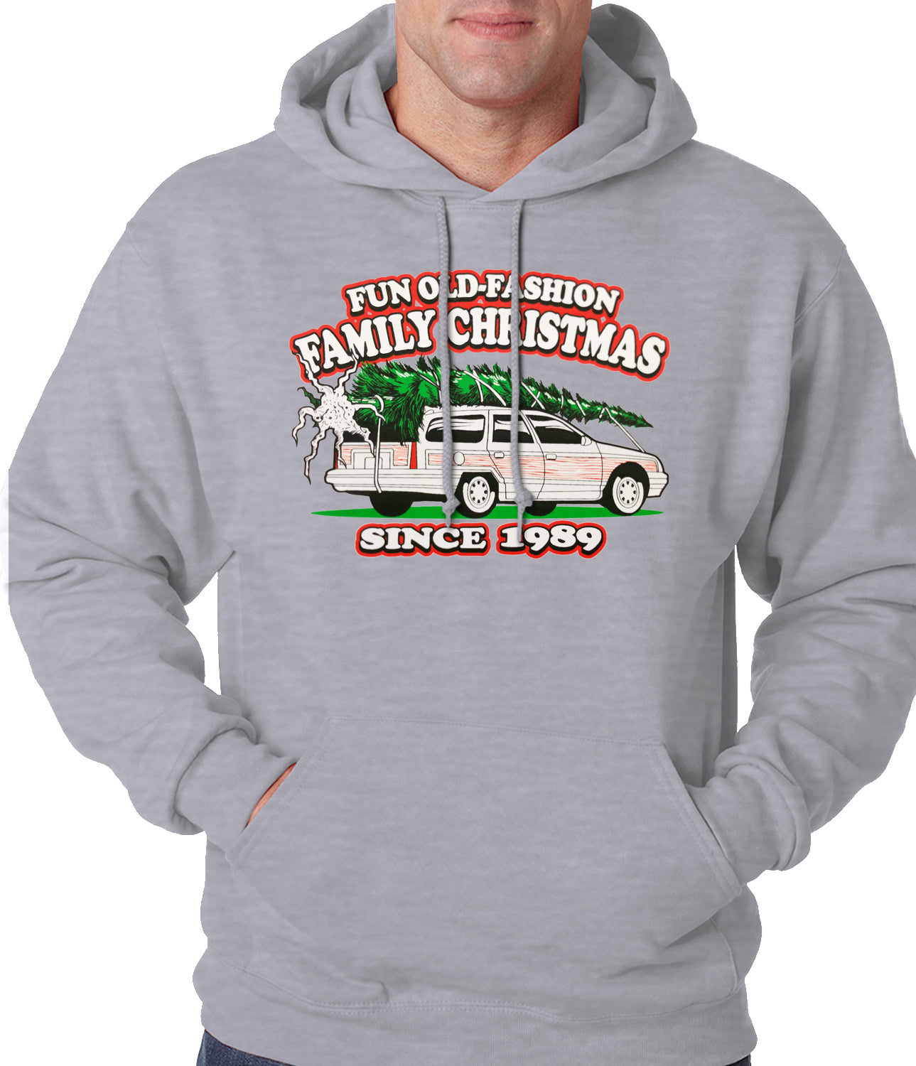Fun Old-Fashioned Family Christmas Since 1989 Adult Hoodie