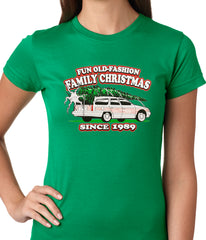 Fun Old-Fashioned Family Christmas Since 1989 Ladies T-shirt