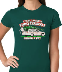 Fun Old-Fashioned Family Christmas Since 1989 Ladies T-shirt