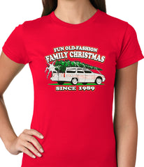 Fun Old-Fashioned Family Christmas Since 1989 Ladies T-shirt