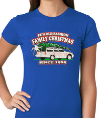 Fun Old-Fashioned Family Christmas Since 1989 Ladies T-shirt