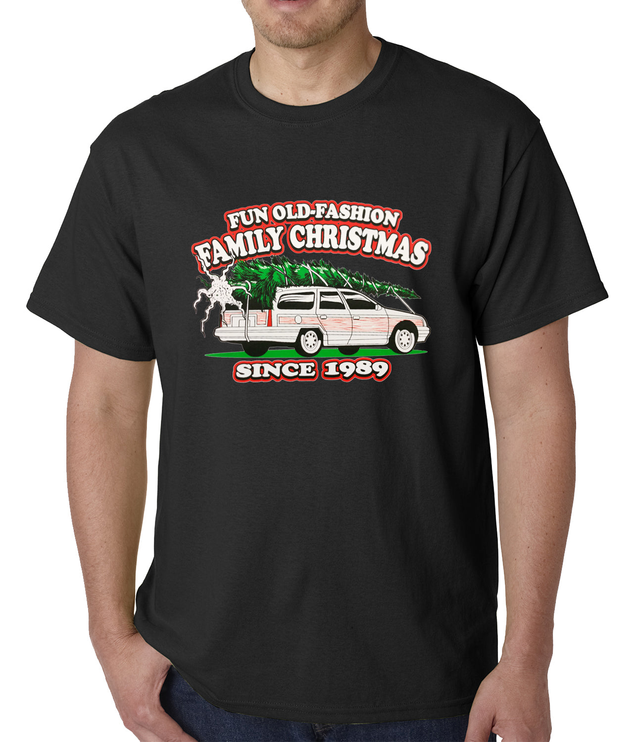 Fun Old-Fashioned Family Christmas Since 1989 Mens T-shirt