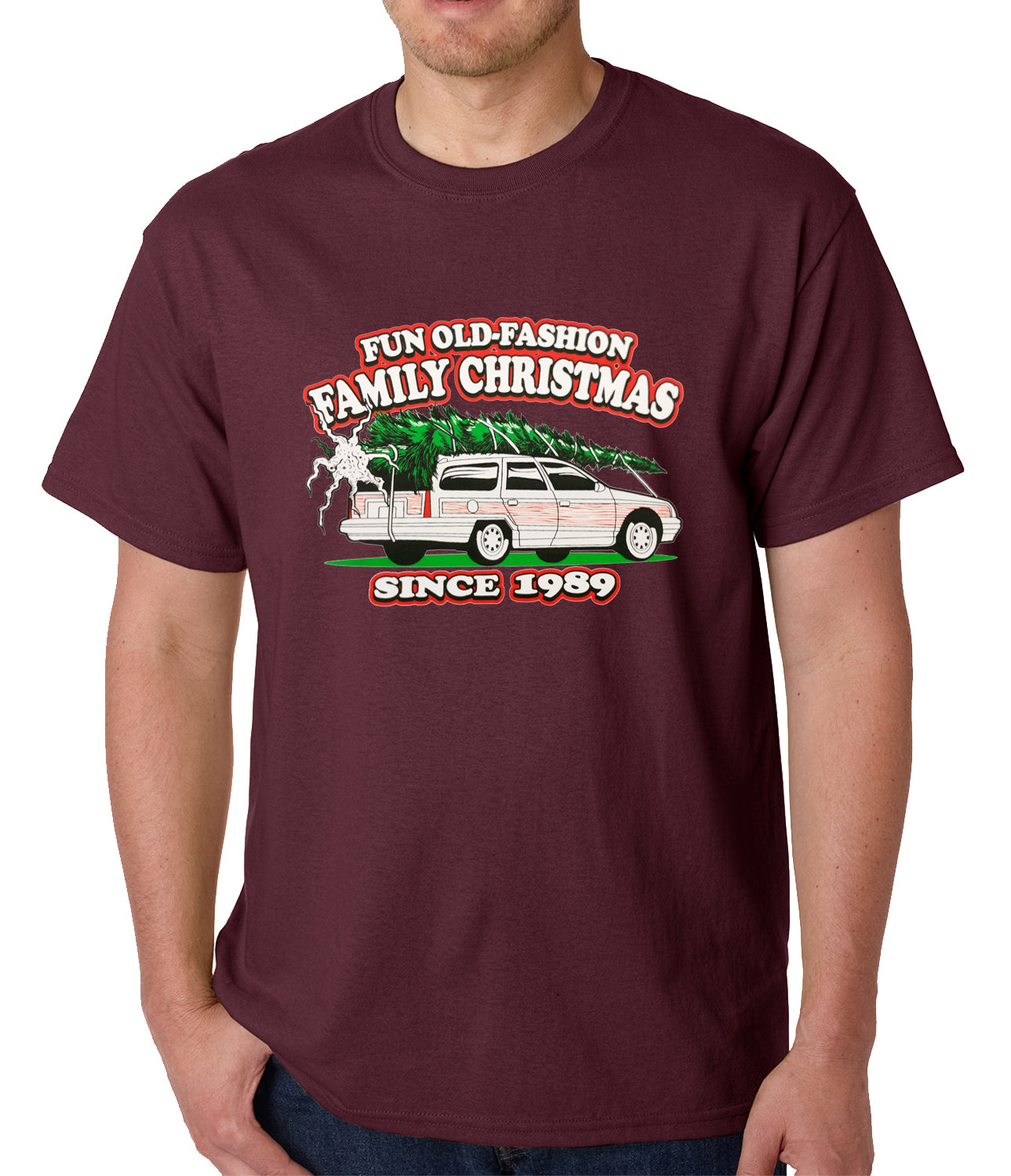 Fun Old-Fashioned Family Christmas Since 1989 Mens T-shirt