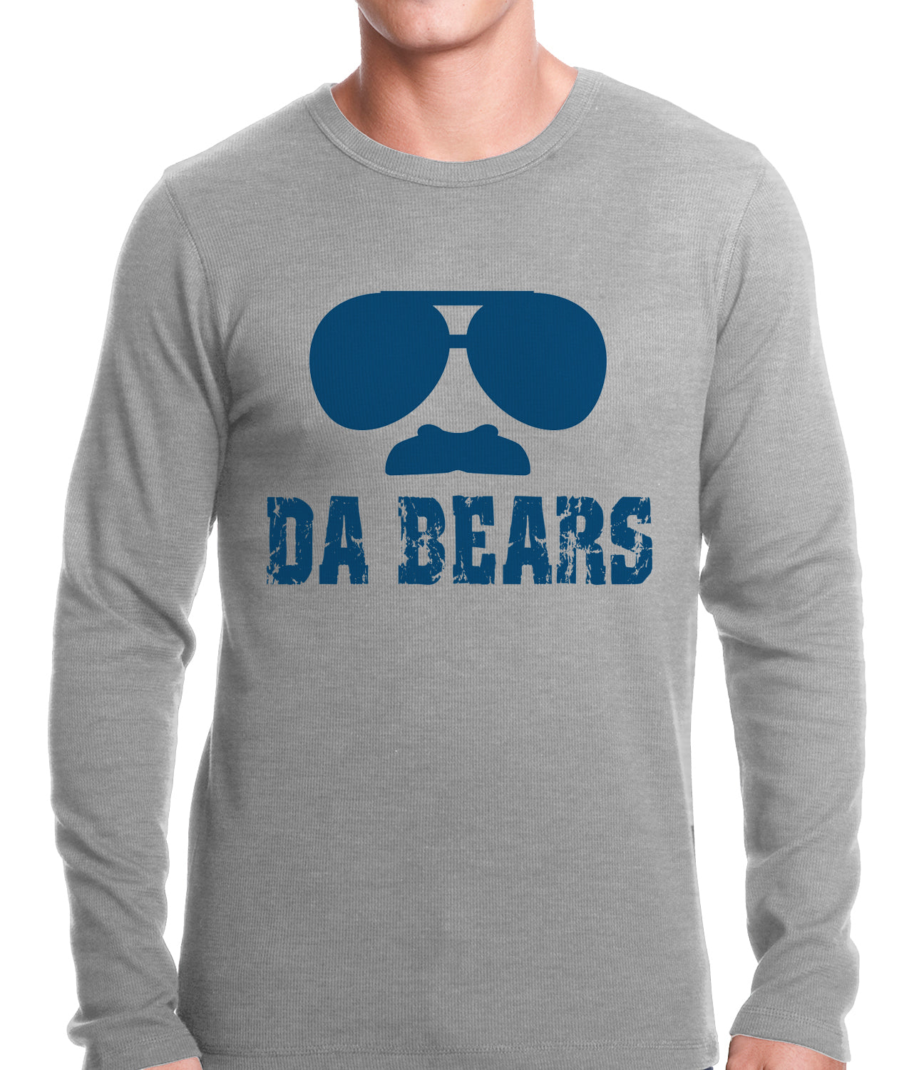 Funny "Da Bears" Sunglasses & Mustache Thermal Shirt