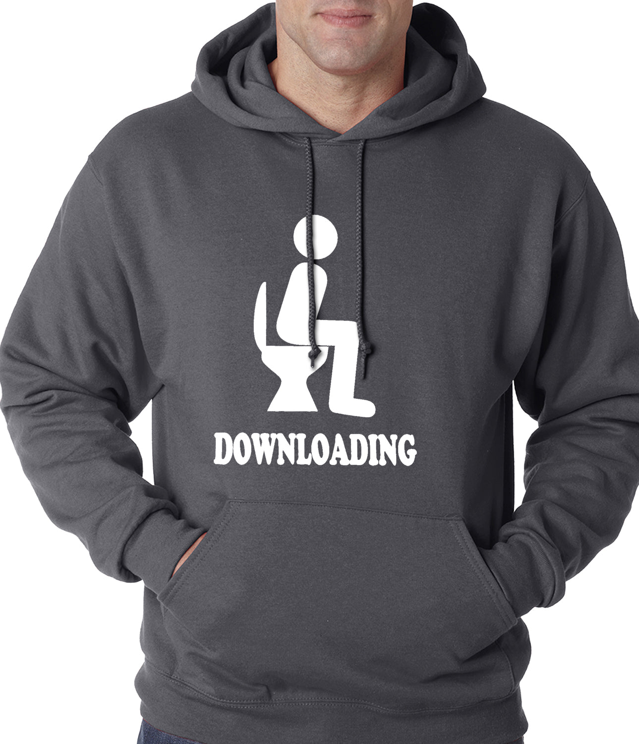 Funny Downloading Poop Adult Hoodie