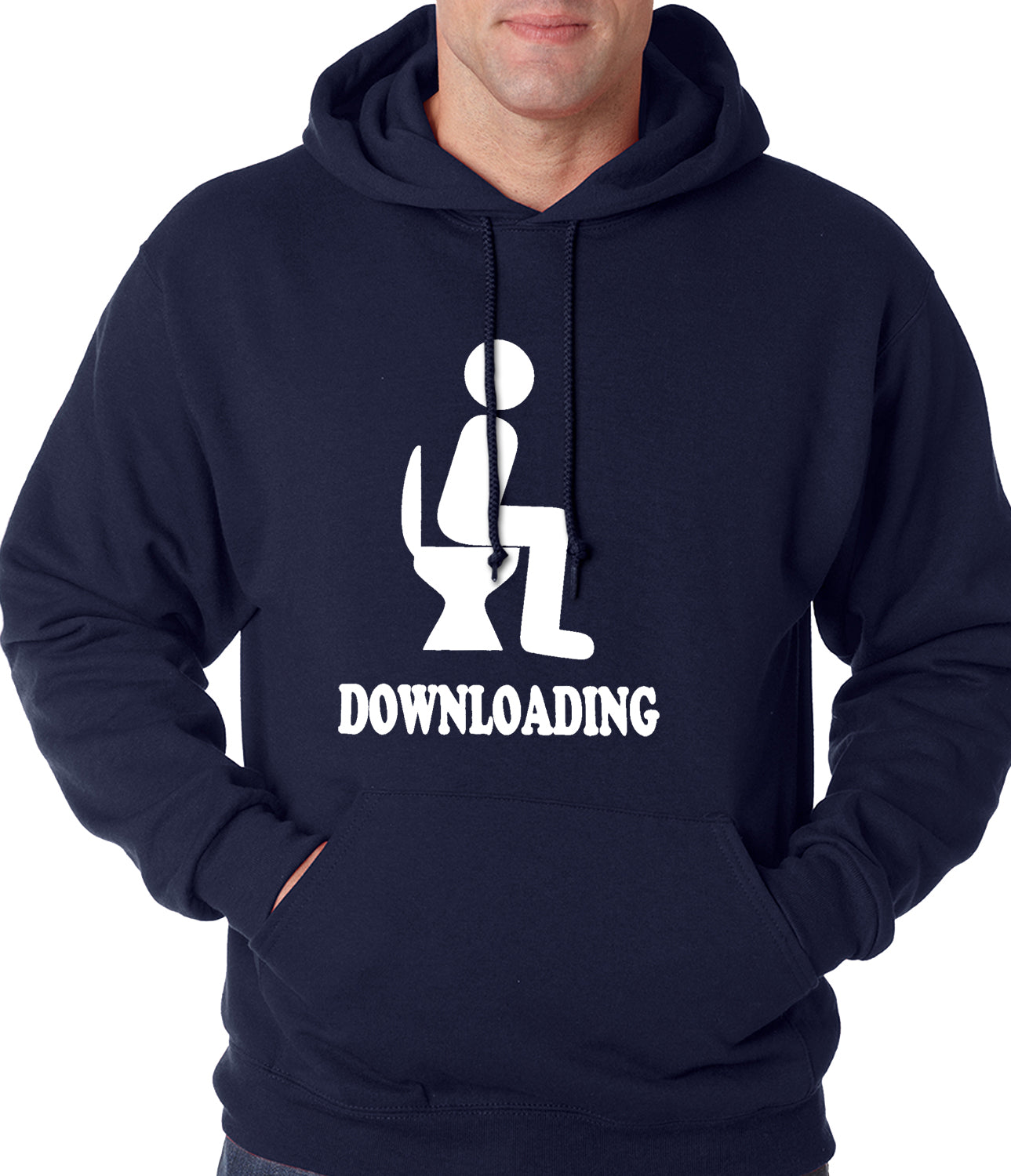 Funny Downloading Poop Adult Hoodie