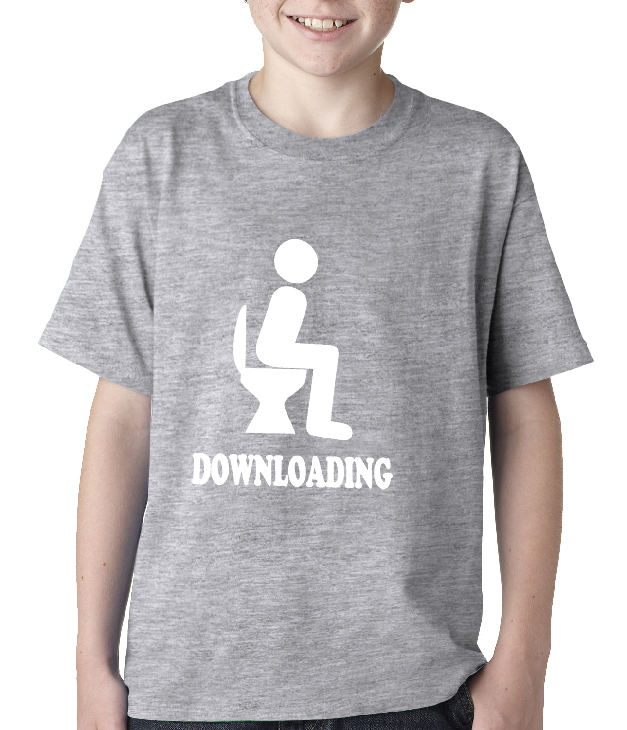 Funny Downloading Poop Kids T-shirt