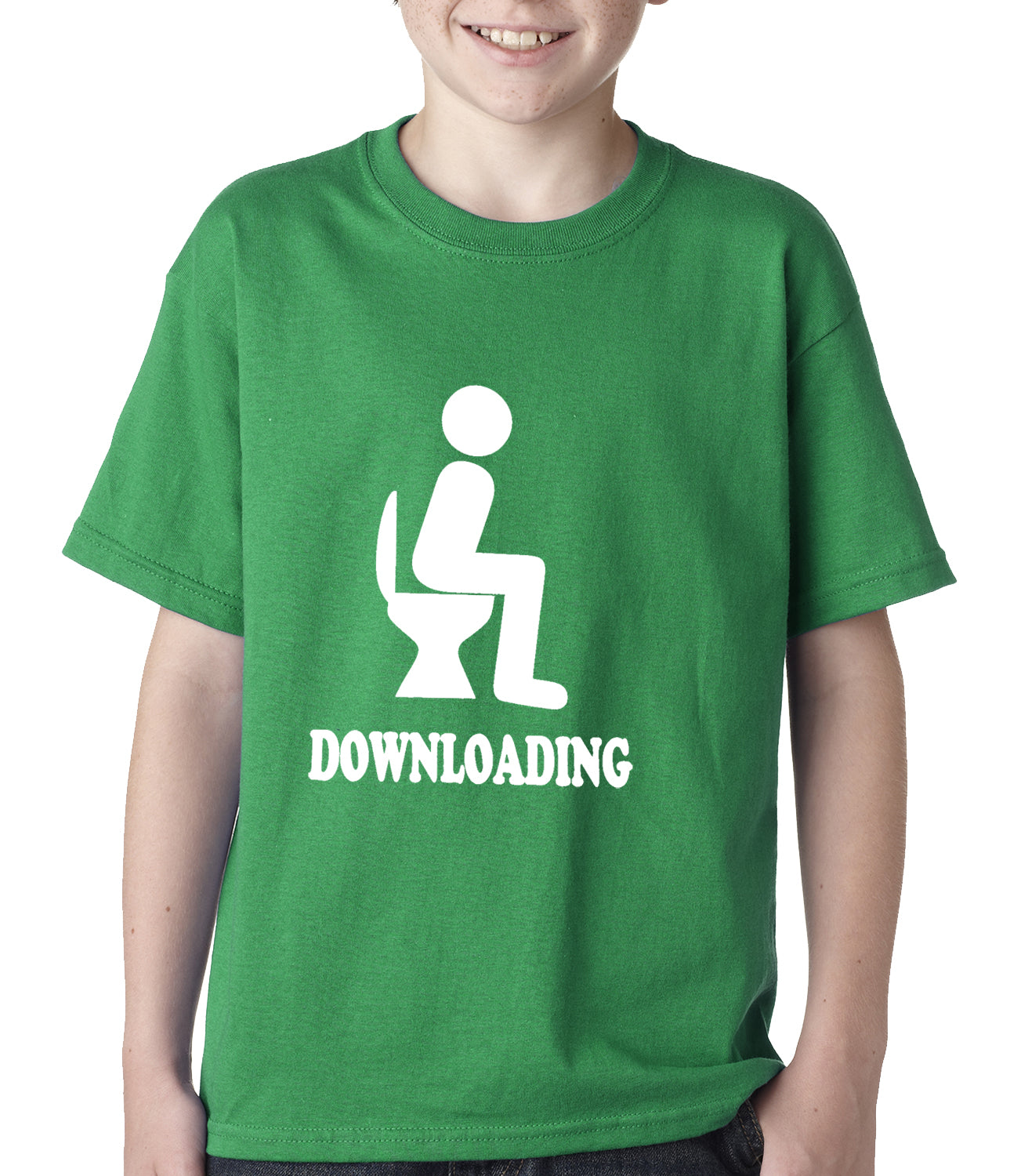 Funny Downloading Poop Kids T-shirt