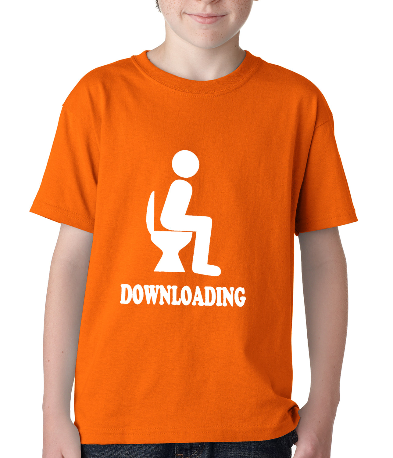 Funny Downloading Poop Kids T-shirt