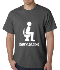 Funny Downloading Poop Mens T-shirt