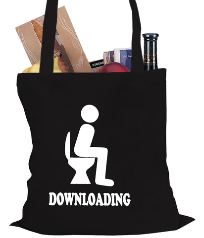 Funny Downloading Poop Tote Bag