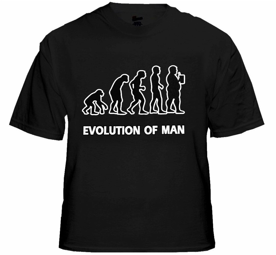 Funny Novelty Tees - Evolution of Man T-Shirt