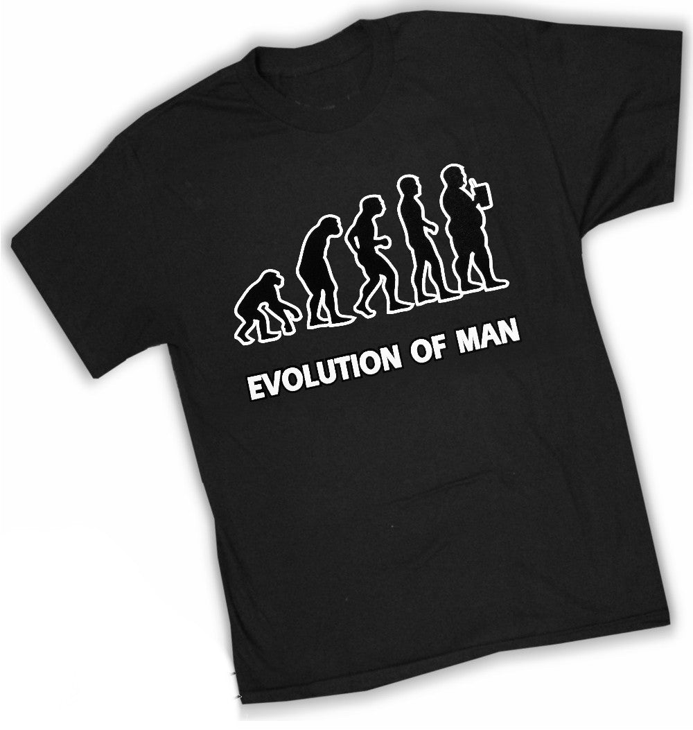 Funny Novelty Tees - Evolution of Man T-Shirt