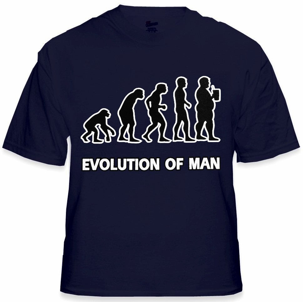 Funny Novelty Tees - Evolution of Man T-Shirt