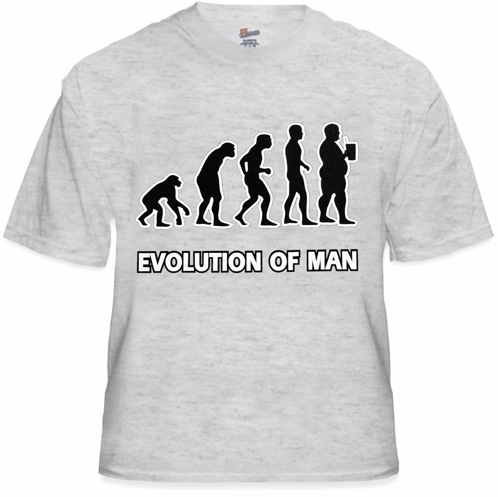 Funny Novelty Tees - Evolution of Man T-Shirt