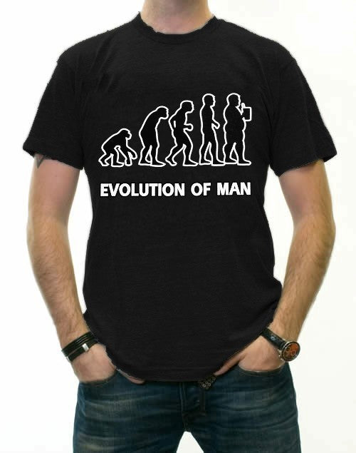 Funny Novelty Tees - Evolution of Man T-Shirt