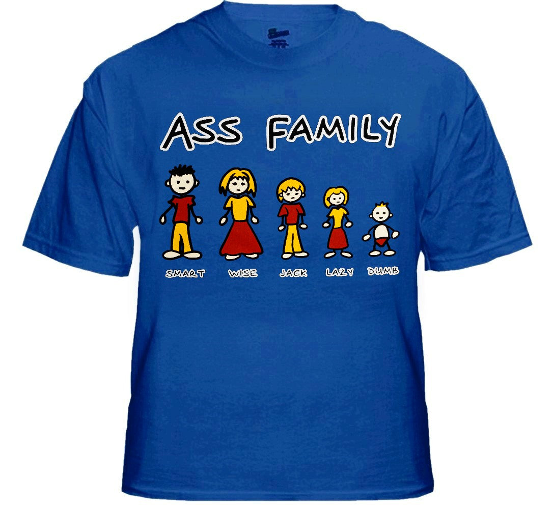 Funny Novelty Tees - The Ass Family T-Shirt