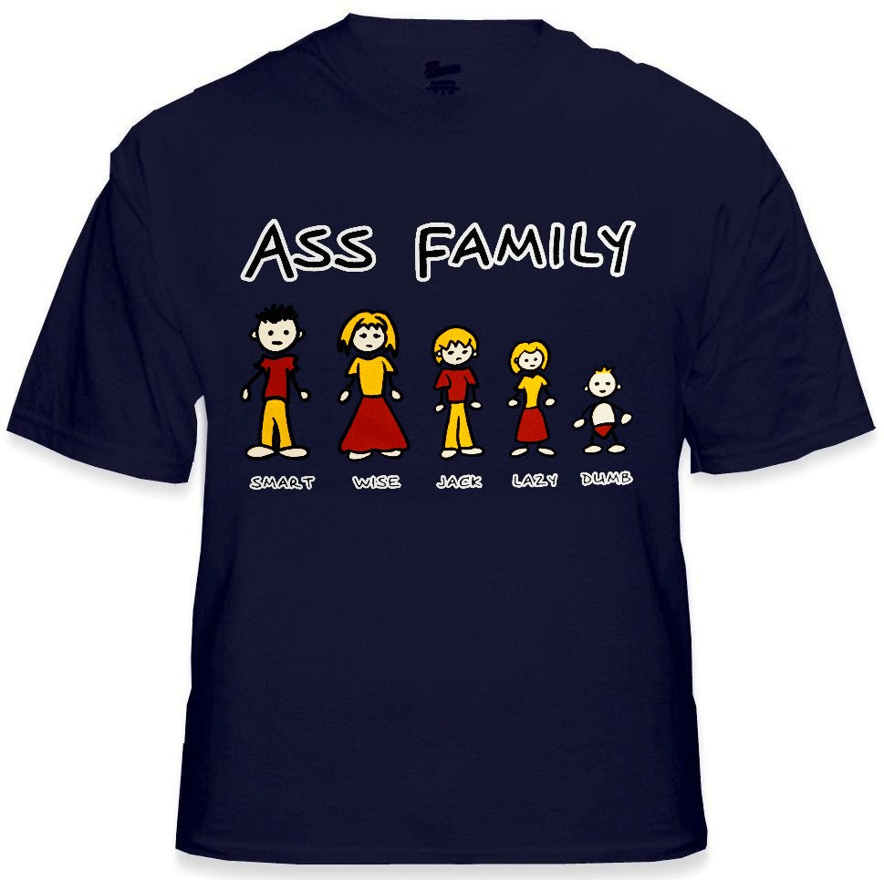 Funny Novelty Tees - The Ass Family T-Shirt
