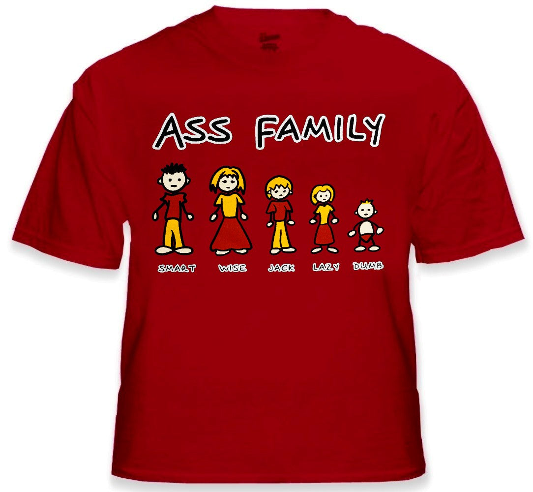 Funny Novelty Tees - The Ass Family T-Shirt