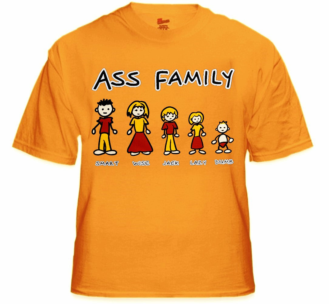 Funny Novelty Tees - The Ass Family T-Shirt