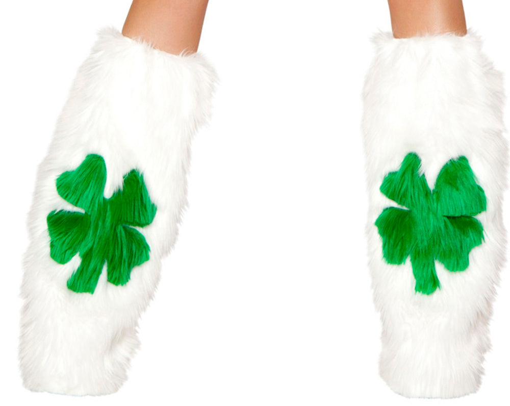 Furry Shamrock Leg Warmers