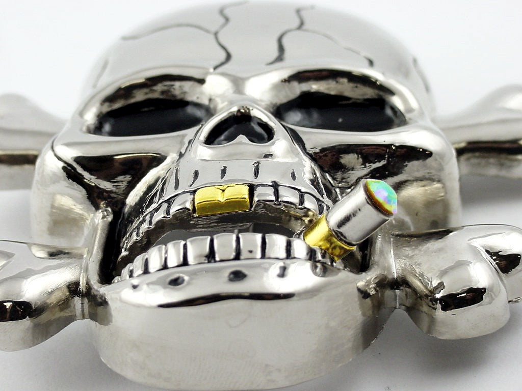 Gangsta Blunt Skull Buckle With FREE Leather Belt
