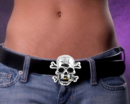 Gangsta Blunt Skull Buckle With FREE Leather Belt