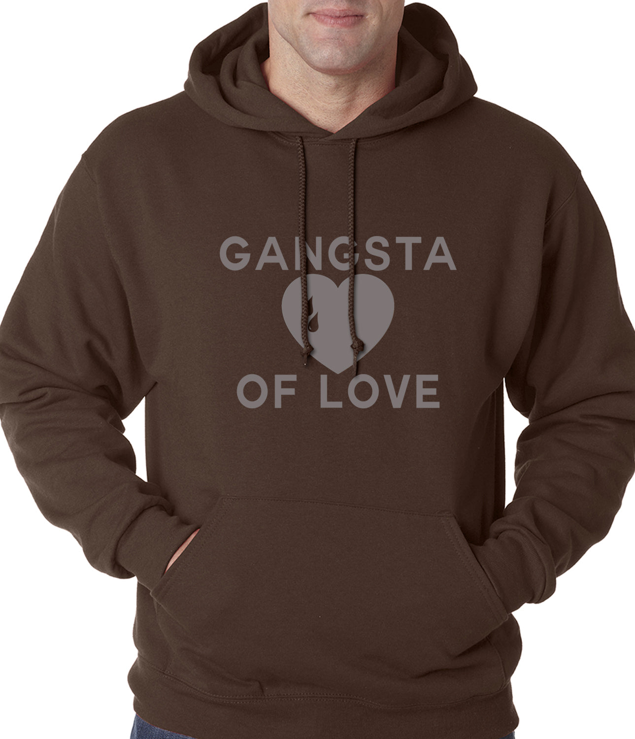 Gangsta Of Love Heart Teardrop Adult Hoodie