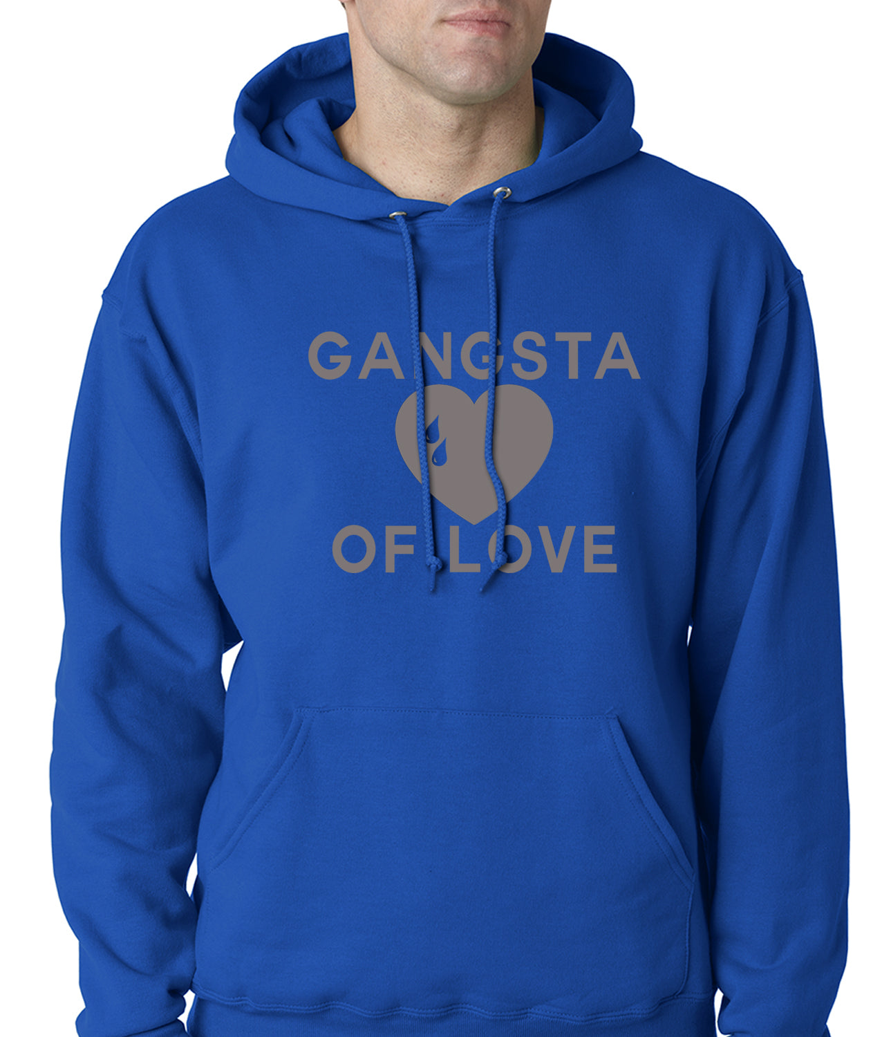 Gangsta Of Love Heart Teardrop Adult Hoodie
