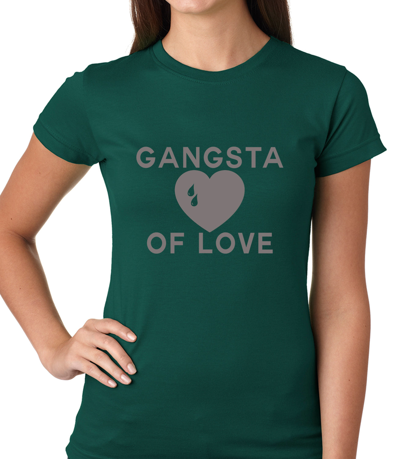 Gangsta Of Love Heart Teardrop Girls T-shirt
