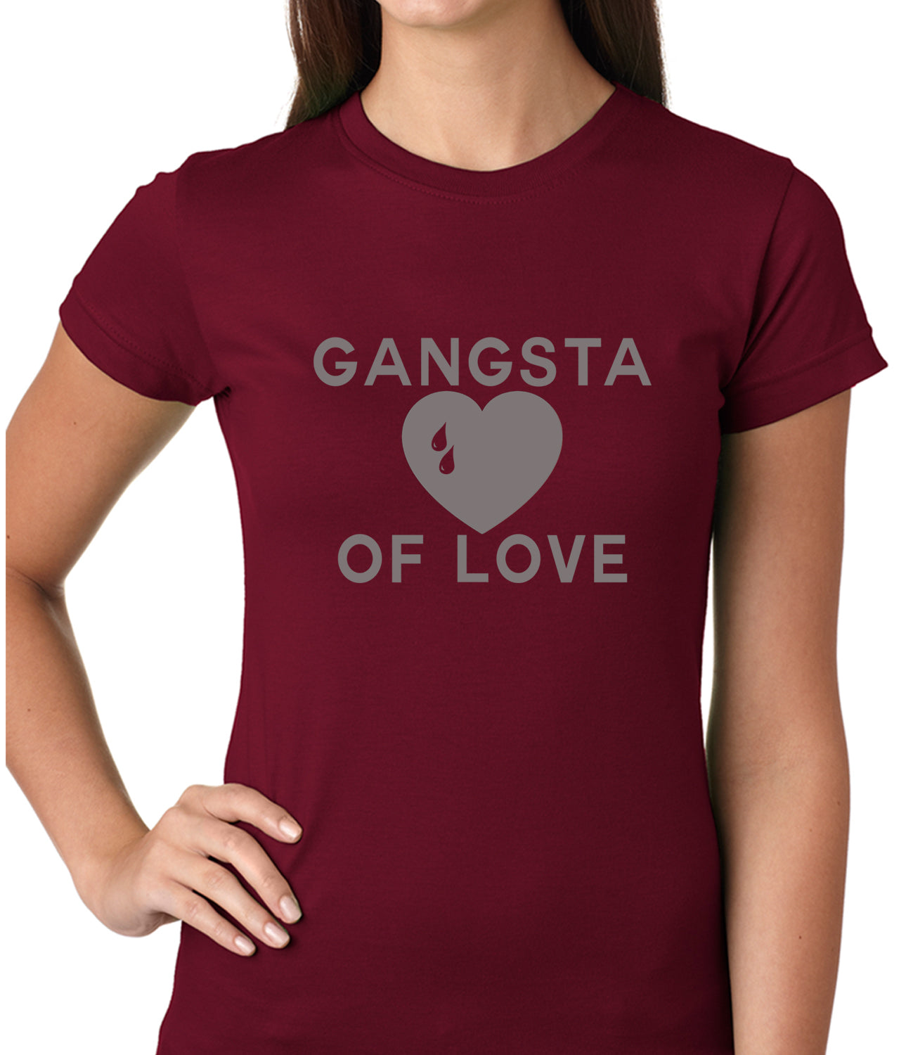 Gangsta Of Love Heart Teardrop Girls T-shirt