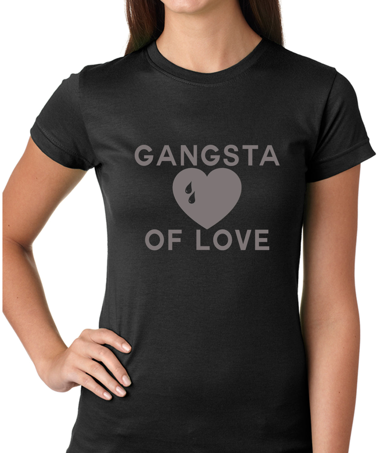 Gangsta Of Love Heart Teardrop Girls T-shirt