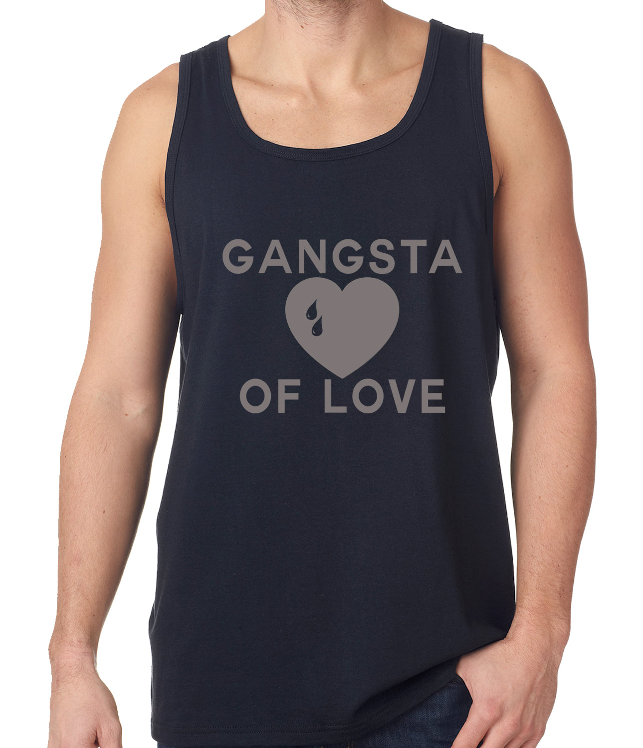 Gangsta Of Love Heart Teardrop Tank Top