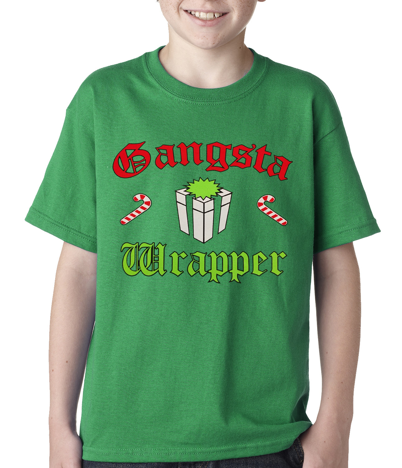 Gangsta Wrap Funny Christmas Kids T-shirt