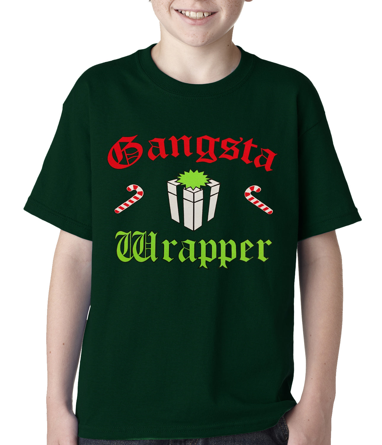 Gangsta Wrap Funny Christmas Kids T-shirt