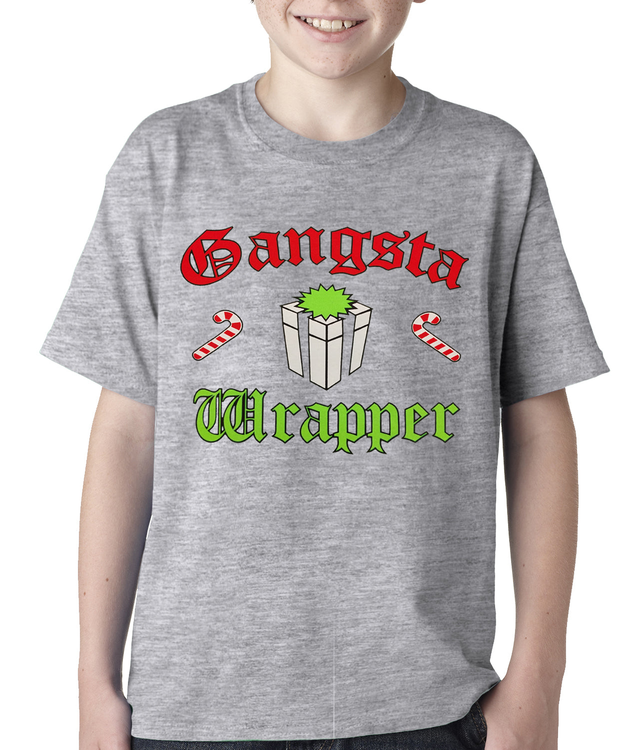 Gangsta Wrap Funny Christmas Kids T-shirt
