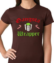 Gangsta Wrap Funny Christmas Ladies T-shirt