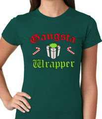 Gangsta Wrap Funny Christmas Ladies T-shirt