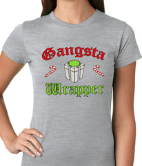 Gangsta Wrap Funny Christmas Ladies T-shirt